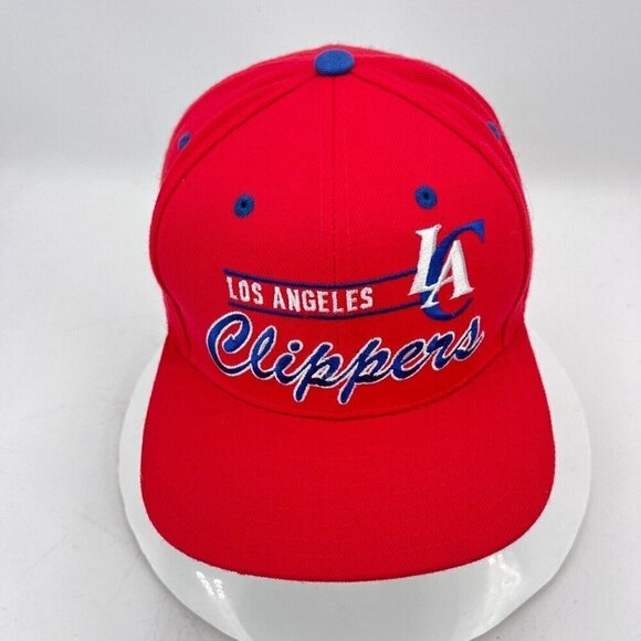 Adidas Los Angeles Clippers LAC NBA Red Blue Ebroidered Snapback Cap Hat - Picture 2 of 10